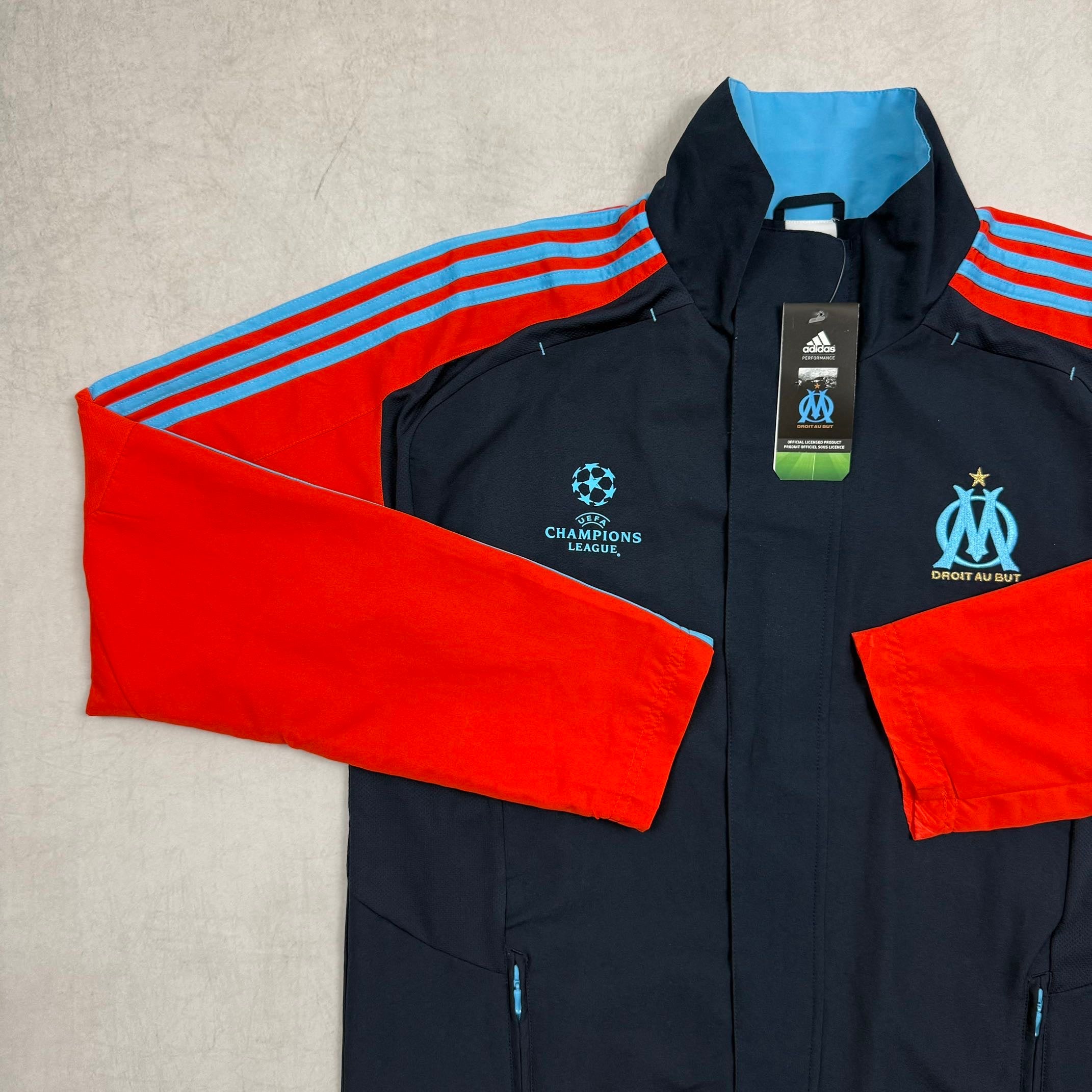 Adidas Marseille "Champions League" Trackjacket 2011 L NEW WITH TAGS - 86.airsteals